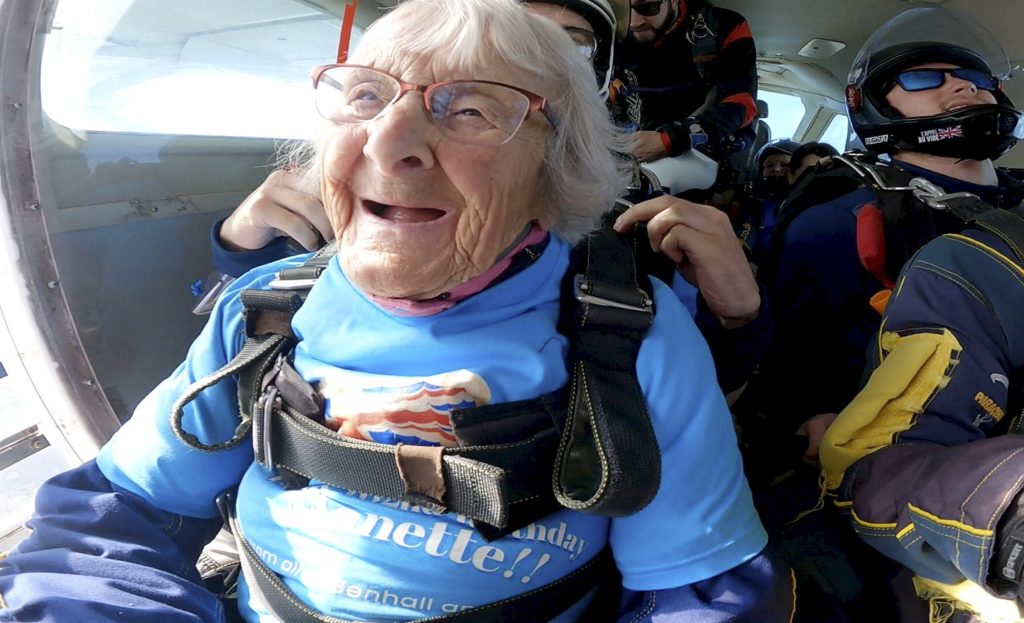 102-Year-Old Woman Sets Record As Oldest Skydiver In Britain
