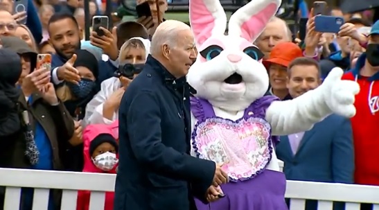 Now We Know Who Was in Easter Bunny Suit Wrangling Biden – It Explains So Much