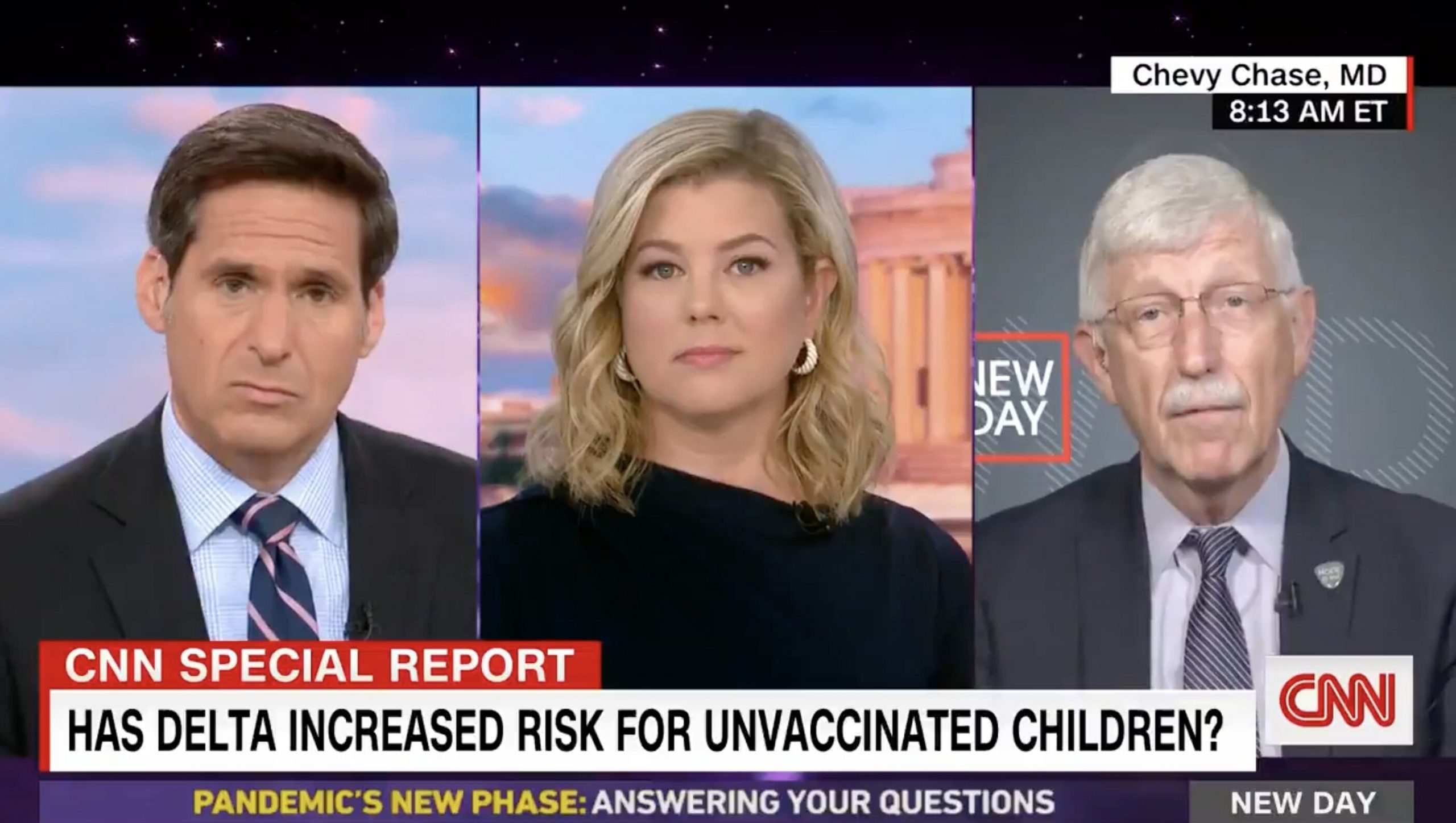 NIH Director Advises Parents To Wear Masks at Home To Protect Kids Who Are Unvaccinated