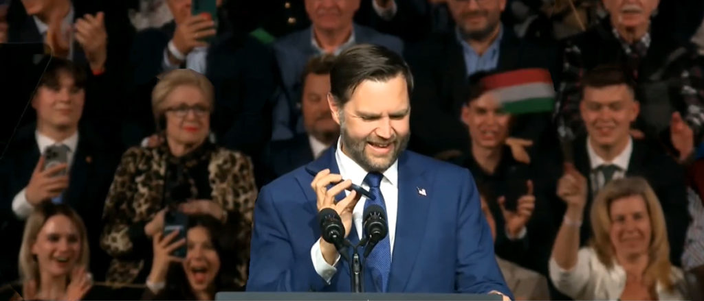 Crowd Erupts As JD Vance Gets Trump On Speakerphone In Hungary