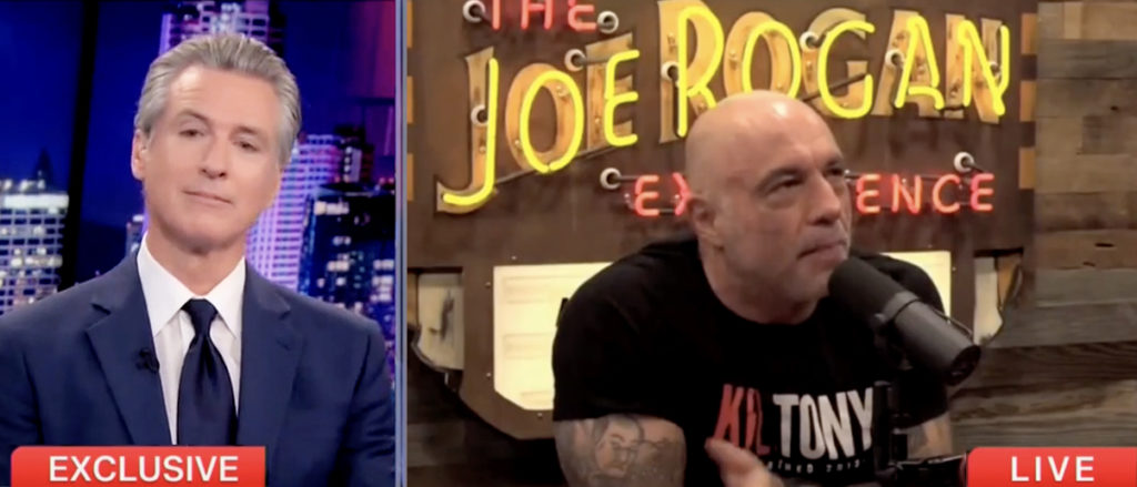 ‘Facebook Of Podcasting’: Watch Newsom Say He’s ‘Moving On’ From Joe Rogan While Still Begging To Get On Show