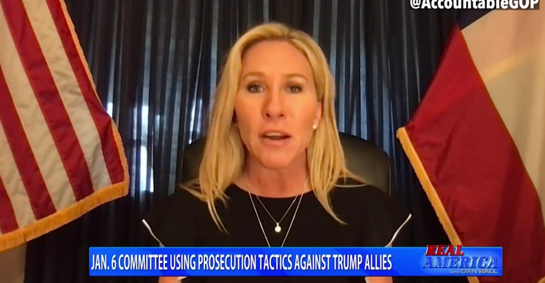 Marjorie Taylor Greene Suggests Pelosi Is Using  ‘Gazpacho Police’ to Spy on Members of Congress
