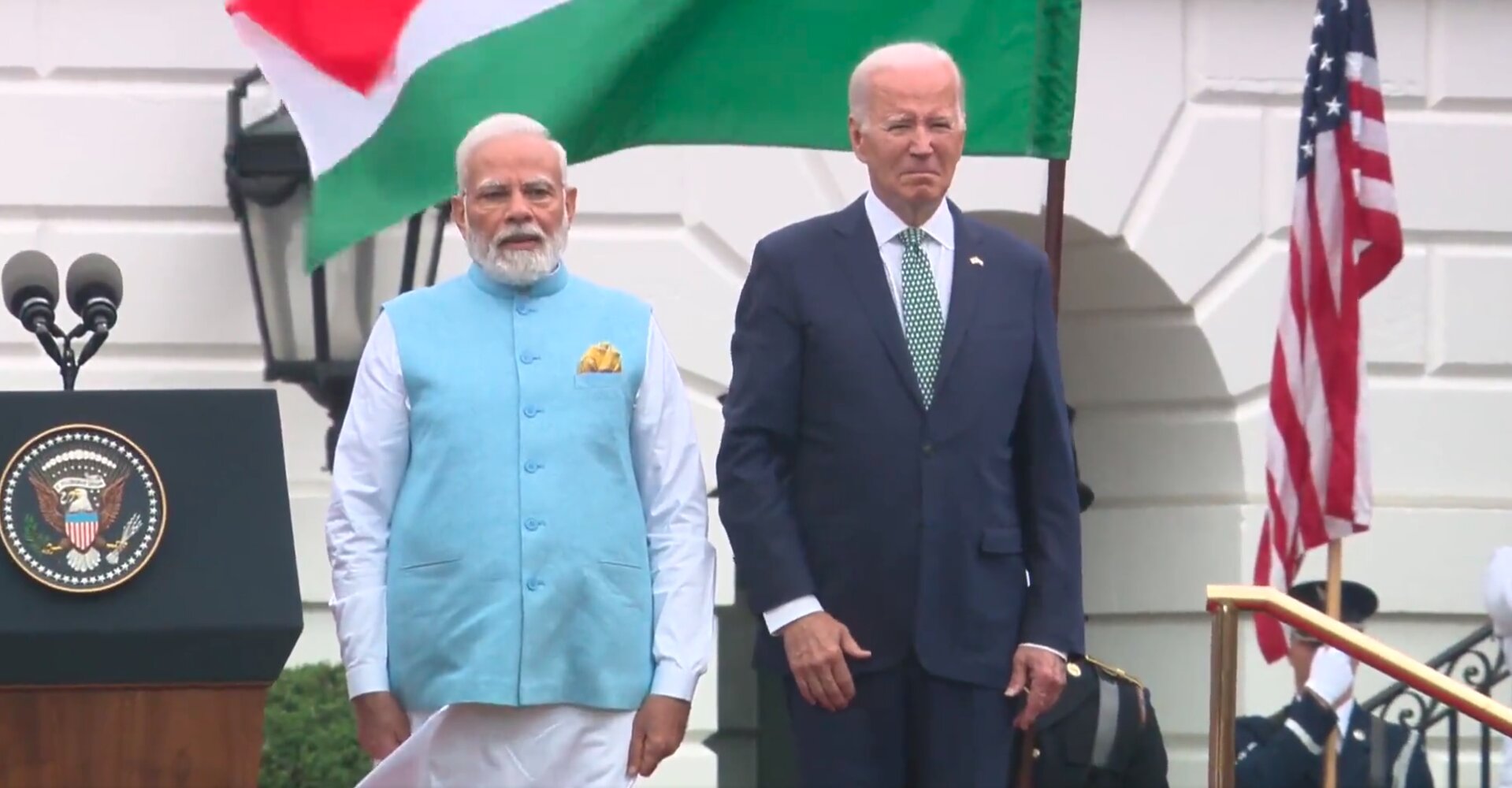 Biden Blasted for What He Did As National Anthem Played at the White House
