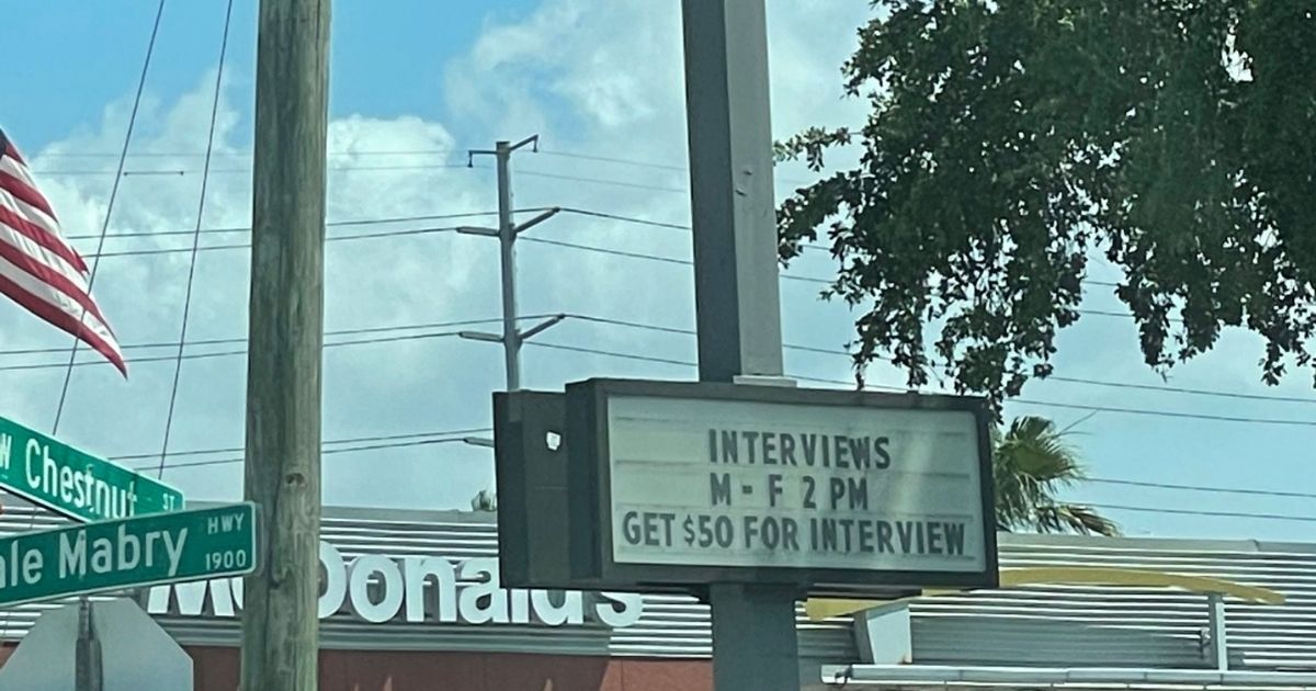 McDonald's Franchisee Vows to Do 'Whatever It Takes' to Find Workers, Offers $50 for Each Interview