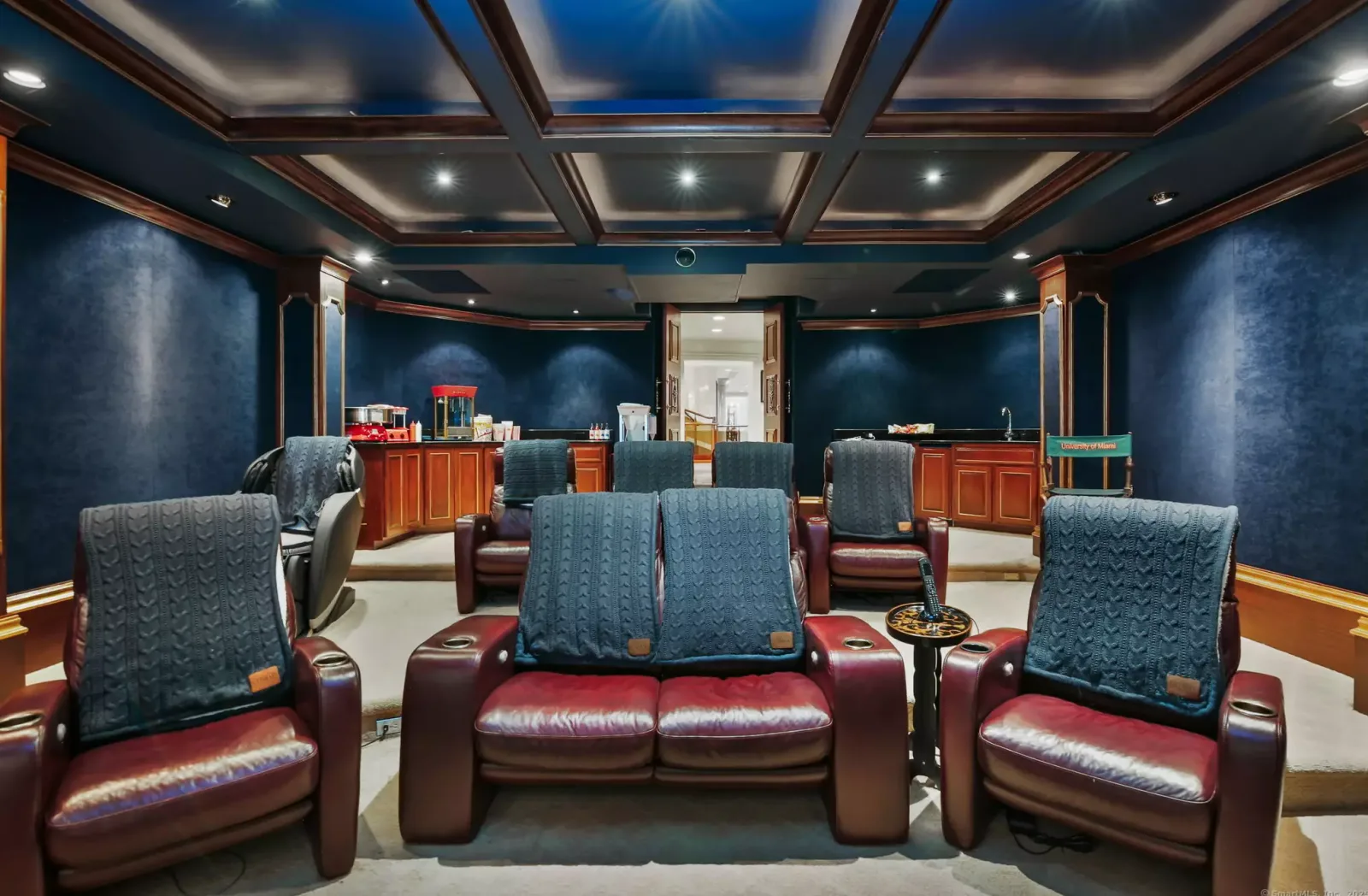 The home theater.