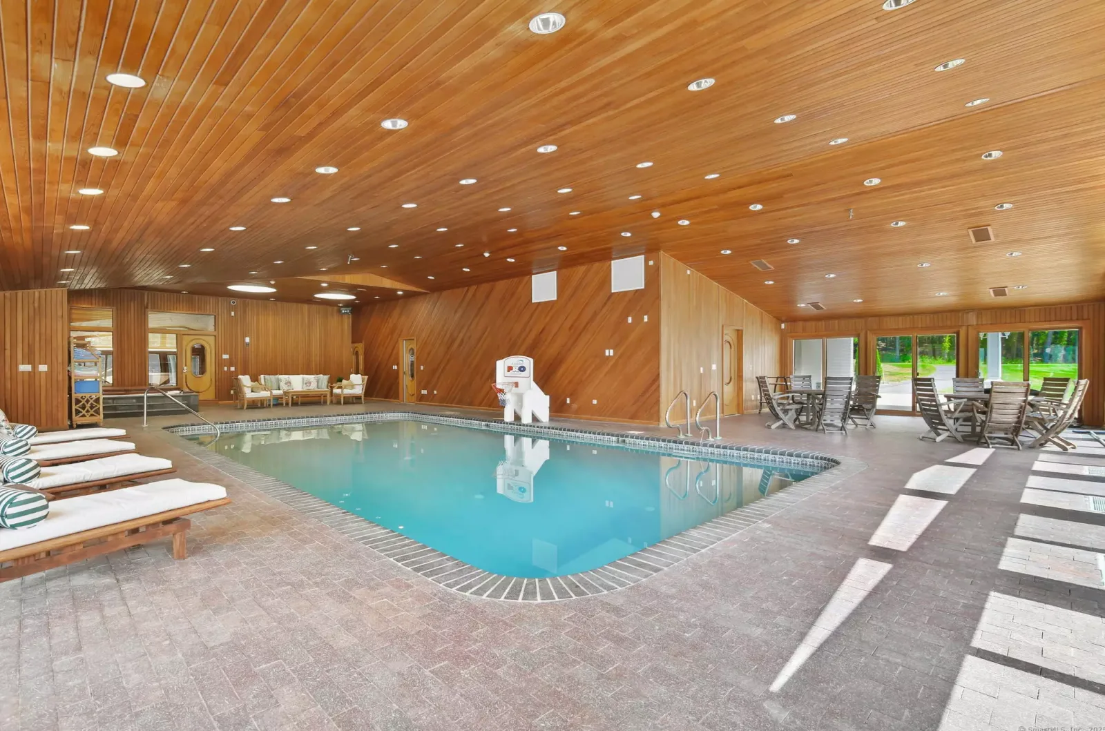 The indoor pool.