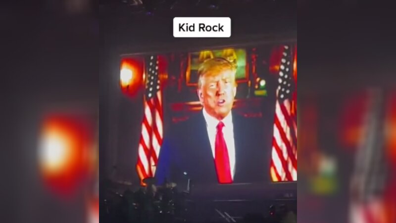 Watch: While Biden Was Likely Tucked In for Bed, Trump Makes Surprise Appearance at Wild Kid Rock Concert