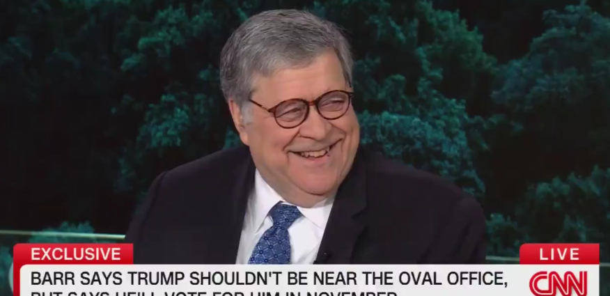 Watch Bill Barr’s Face as He Realizes Trump’s ‘Thank You’ Was Actually an Insult