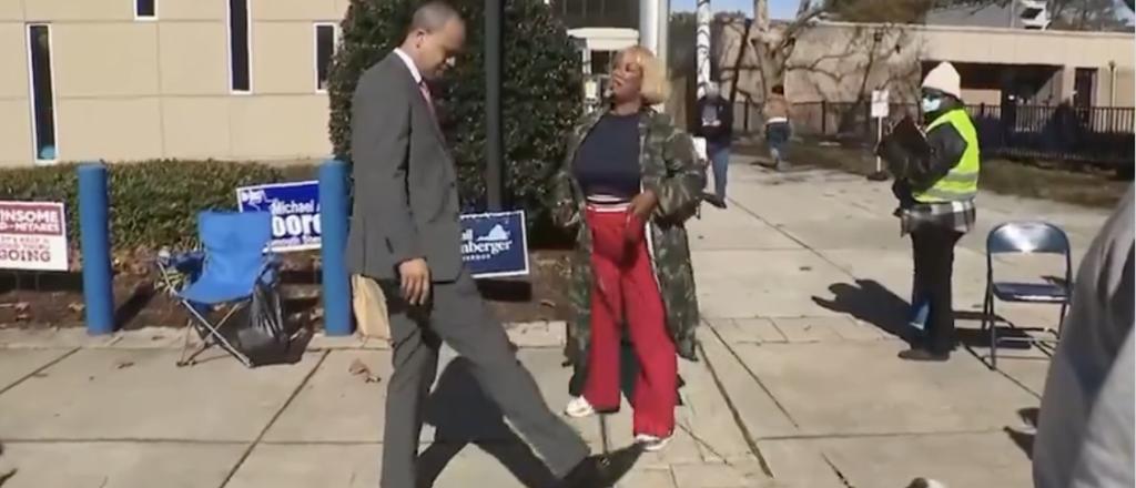 Blood-Lusting Democrat Gives Voters One Last Cringe Interaction After Awkward Encounter With Dog