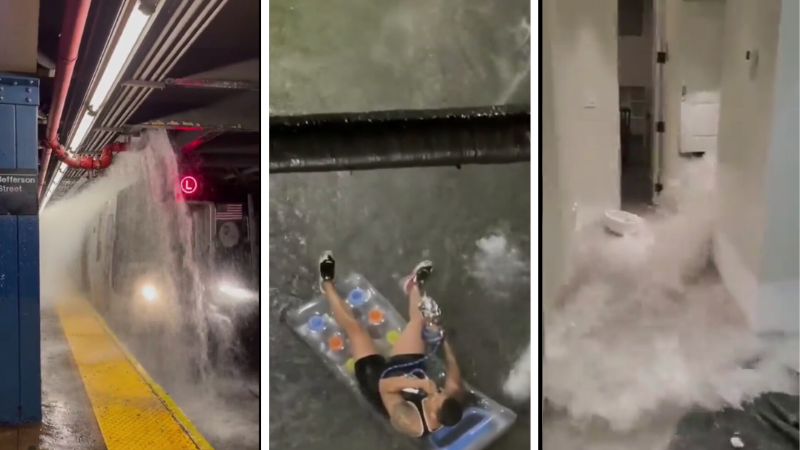 Shocking Videos Show Devastating Flooding in NYC Area After Ida