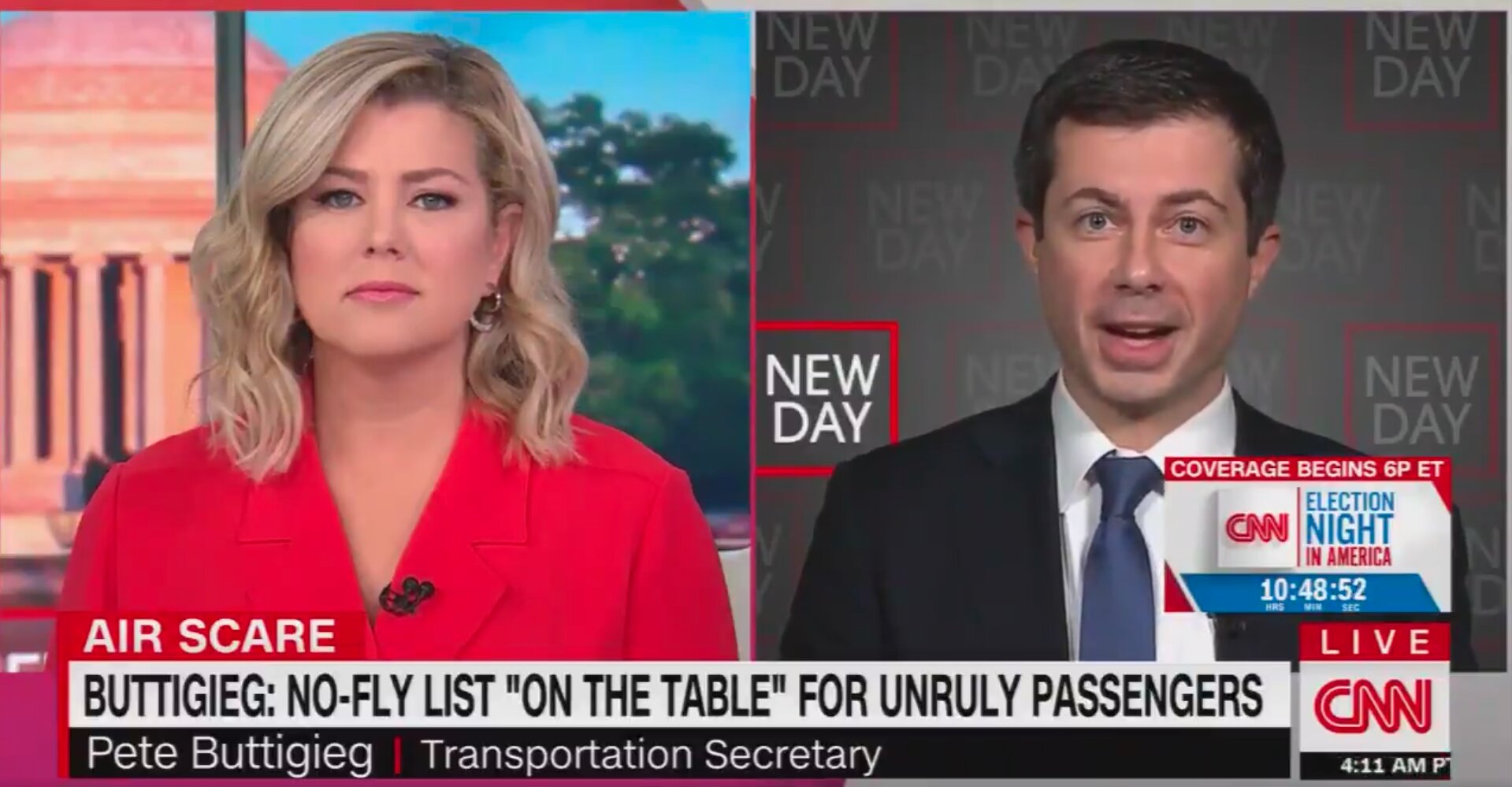 Buttigieg Doubles Down on Potentially Placing Unruly Passengers on No-Fly List