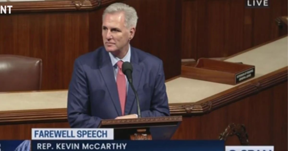 McCarthy Gives Farewell Speech in DC During His Last Day as a Congressman
