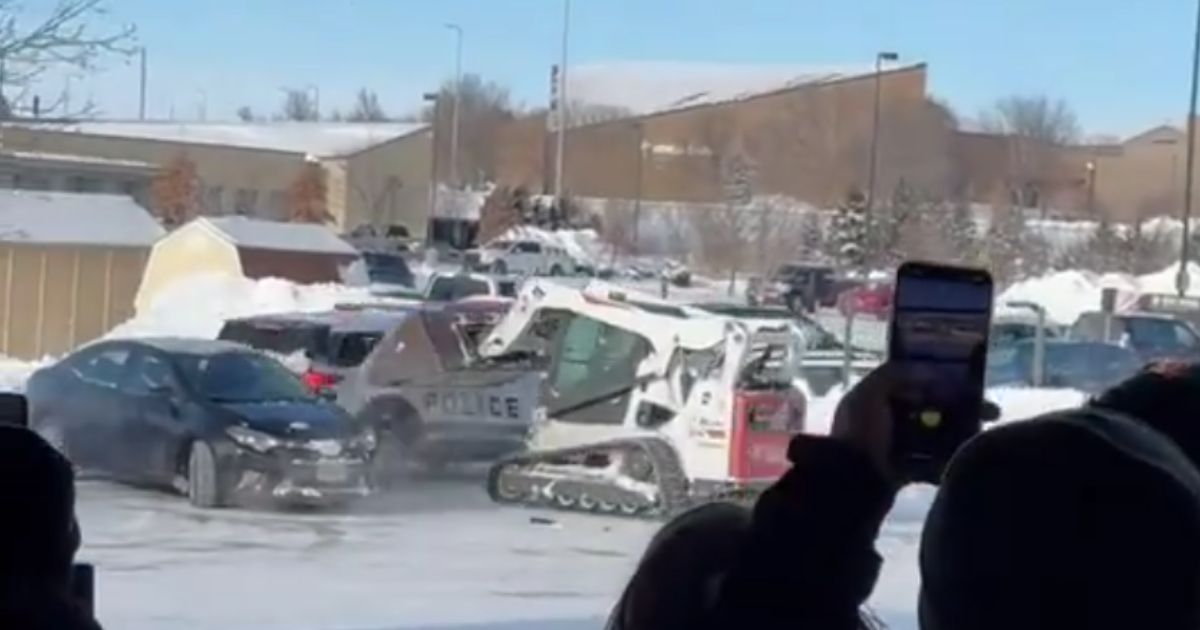 Man Takes Skid Loader for Violent Spin at Home Depot – Rampage Comes to an End When Officer Levels His Weapon at the Bobcat