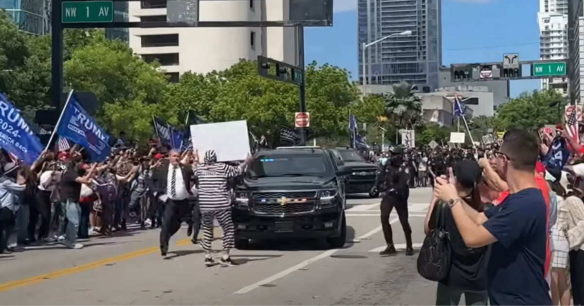 Watch: Anti-Trump Agitator Immediately Pays the Price After Rushing Motorcade Outside Courthouse