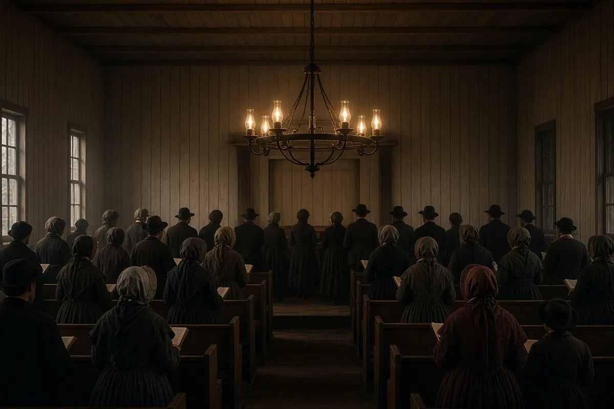 Crosby joined the congregation in singing during the 1850 revival service.