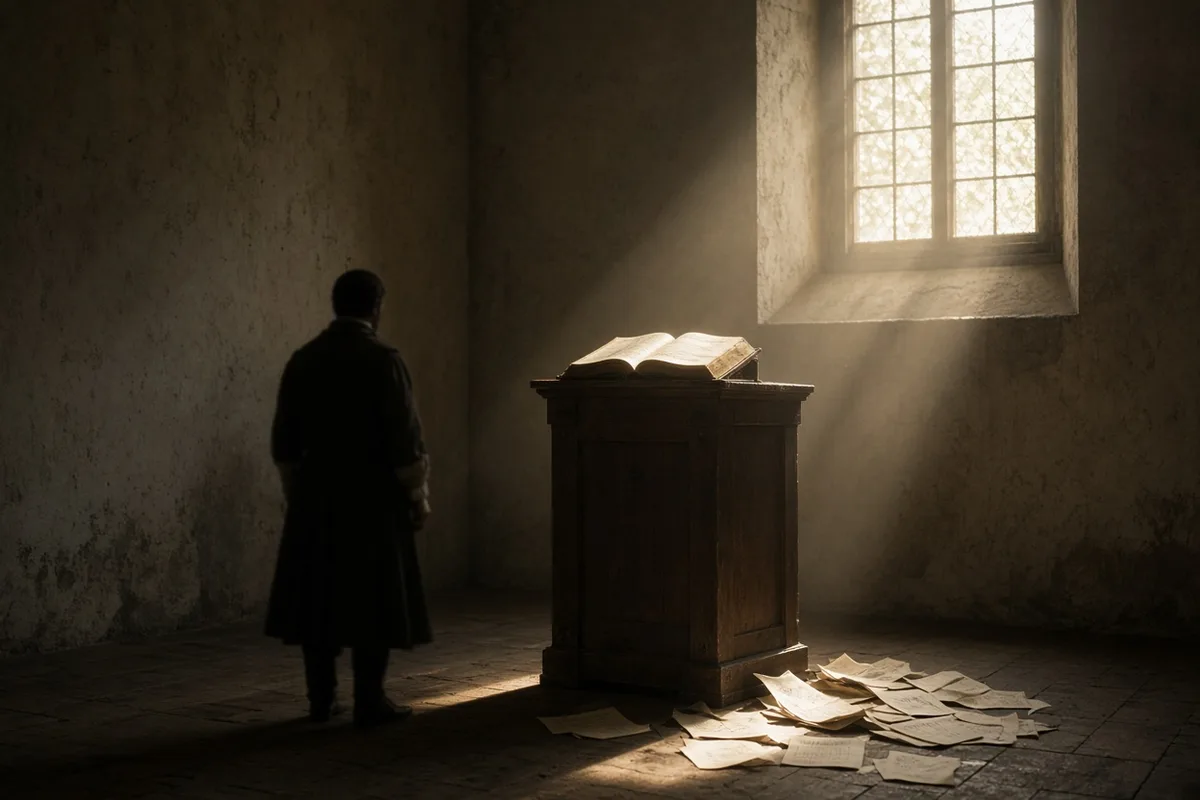 The preacher delivered a sermon on trusting Christ that evening in 1850.
