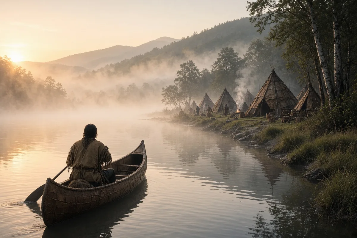 David Brainerd traveled by canoe to reach remote Delaware Indian settlements in 1744.