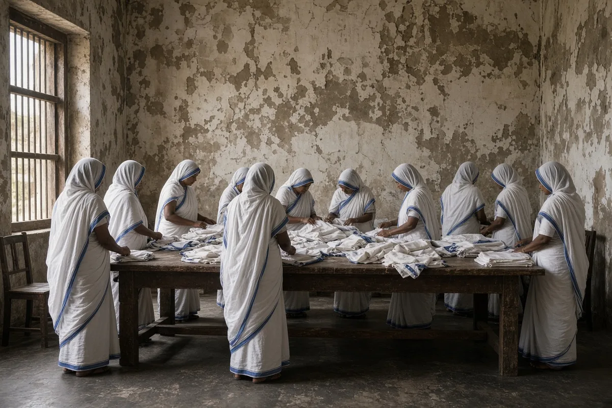 In 1950, she founded the Missionaries of Charity with just twelve members dedicated to serving the poorest of the poor.
