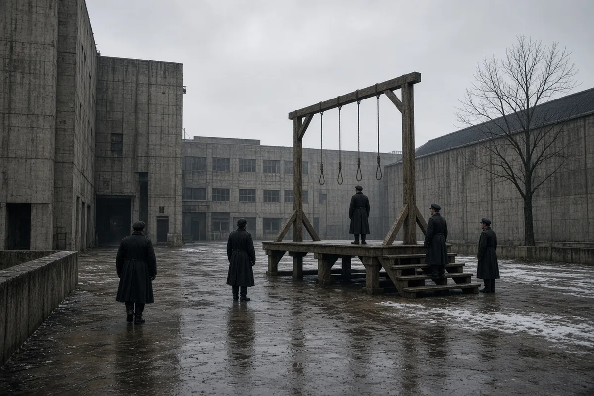 Bonhoeffer was executed by hanging in April 1945, shortly before the end of World War II.