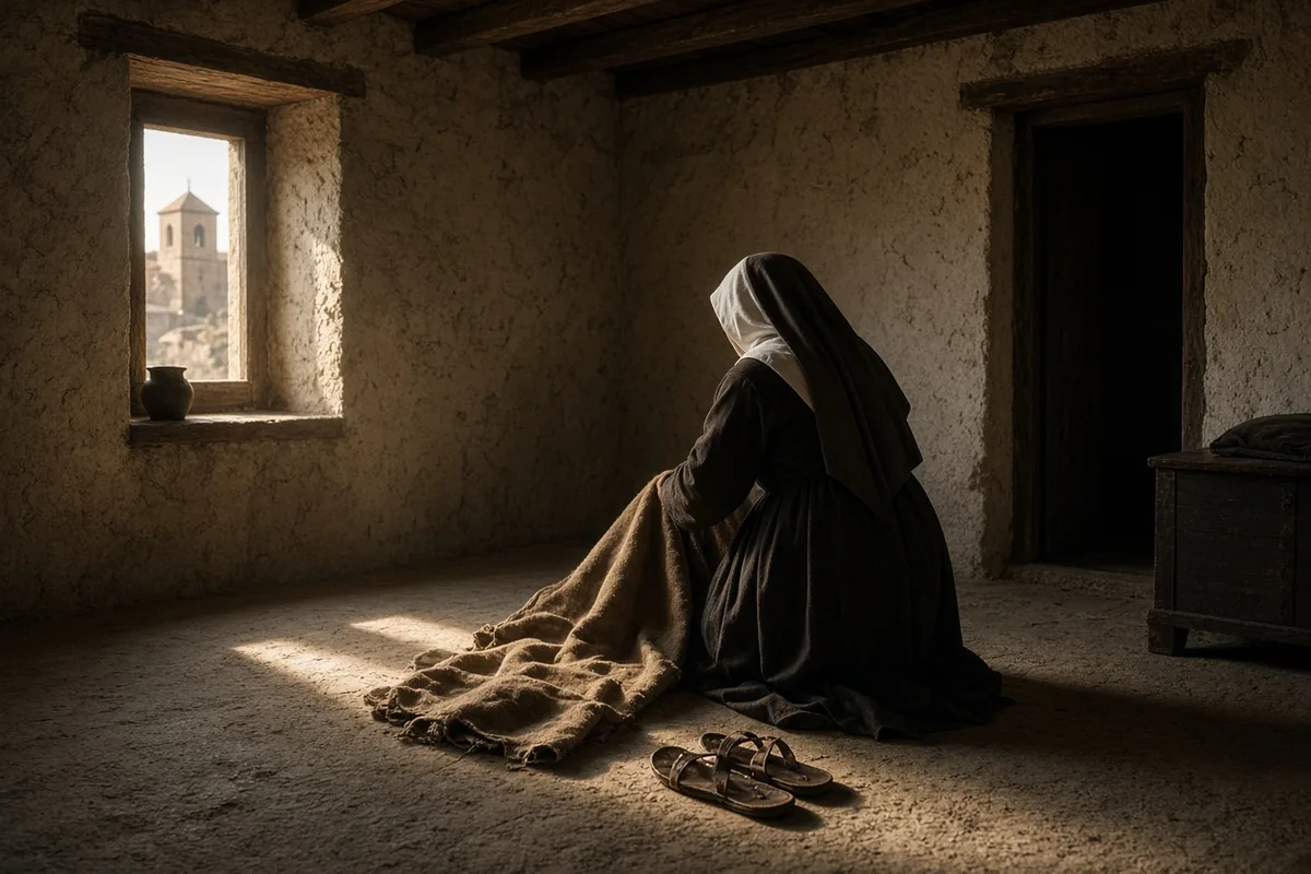 The Discalced Carmelites adopted habits and footwear that emphasized poverty.