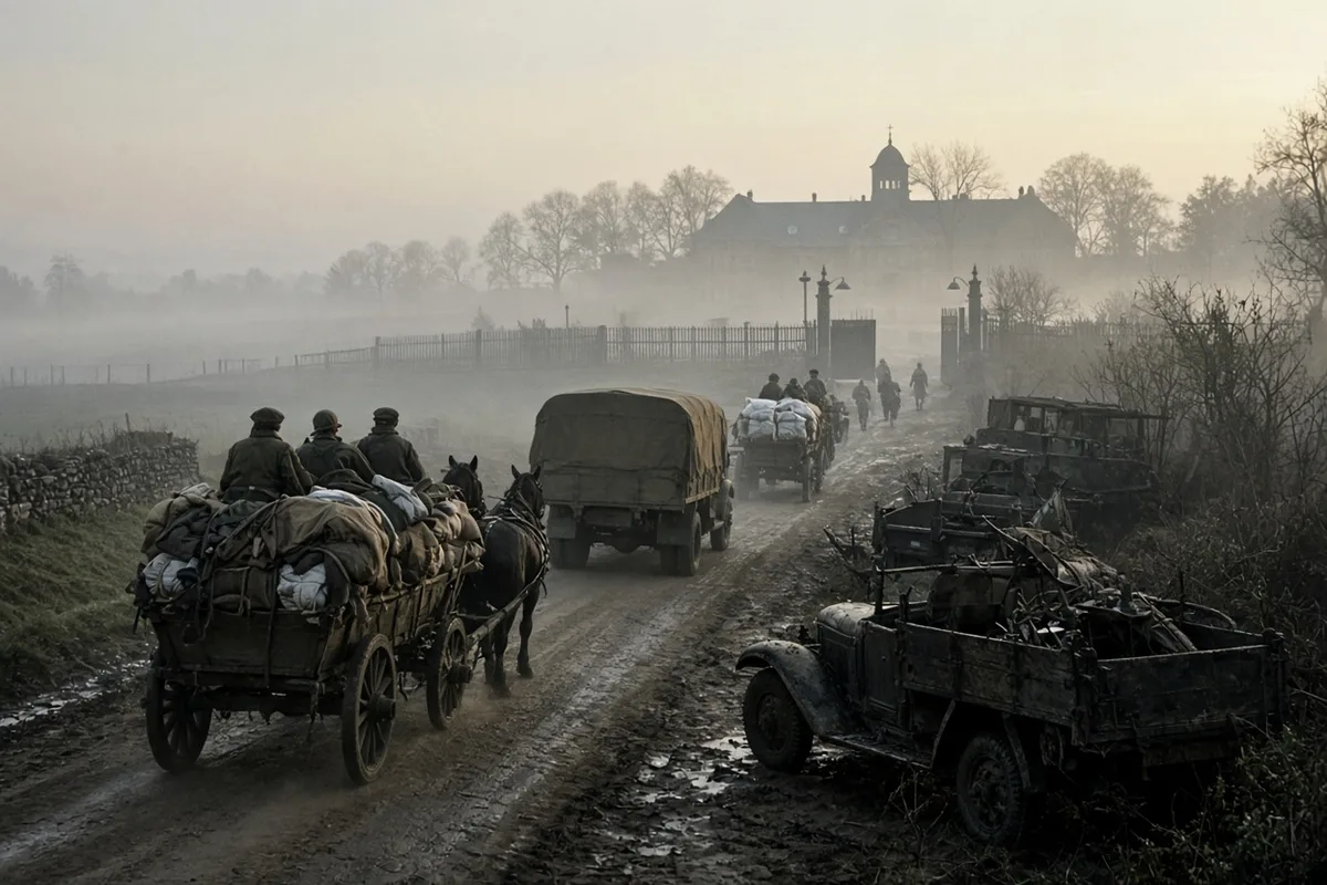 The workers were successfully transferred to the Brünnlitz factory compound before the German surrender.