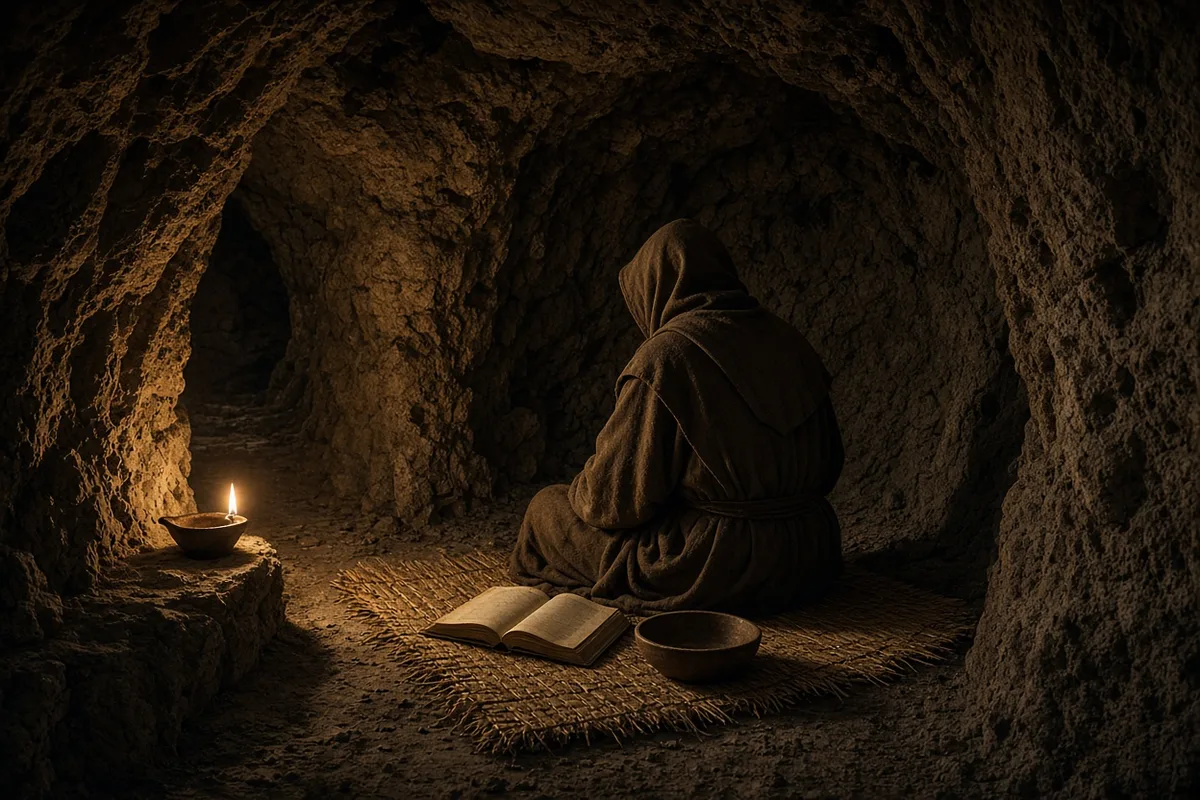 Francis spent his days in prayer and reading within the hermitages of La Verna.