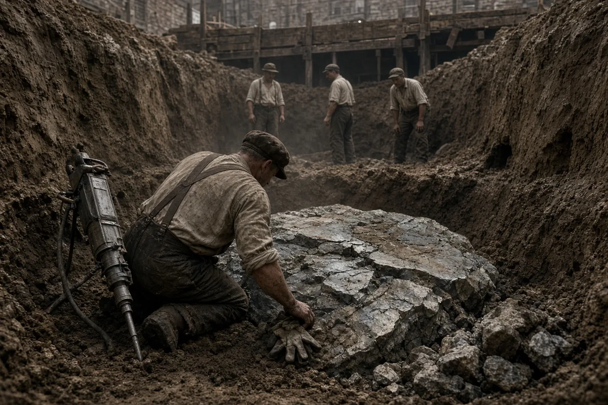 Rescuers' first plan to drill a parallel shaft and tunnel sideways to reach Jessica was stalled when jackhammers struck solid rock.