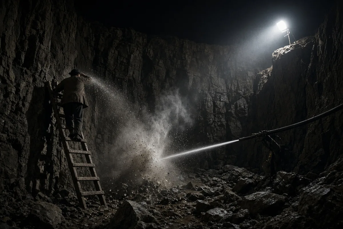 A mining engineer introduced waterjet cutting technology to bore through the bedrock, and crews worked in shifts through the night.