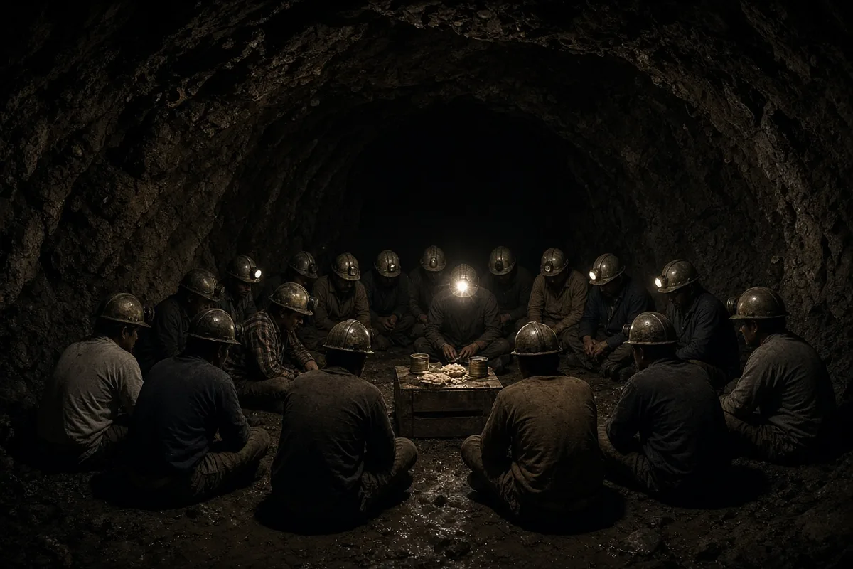 The trapped miners rationed their limited food supplies to survive underground.