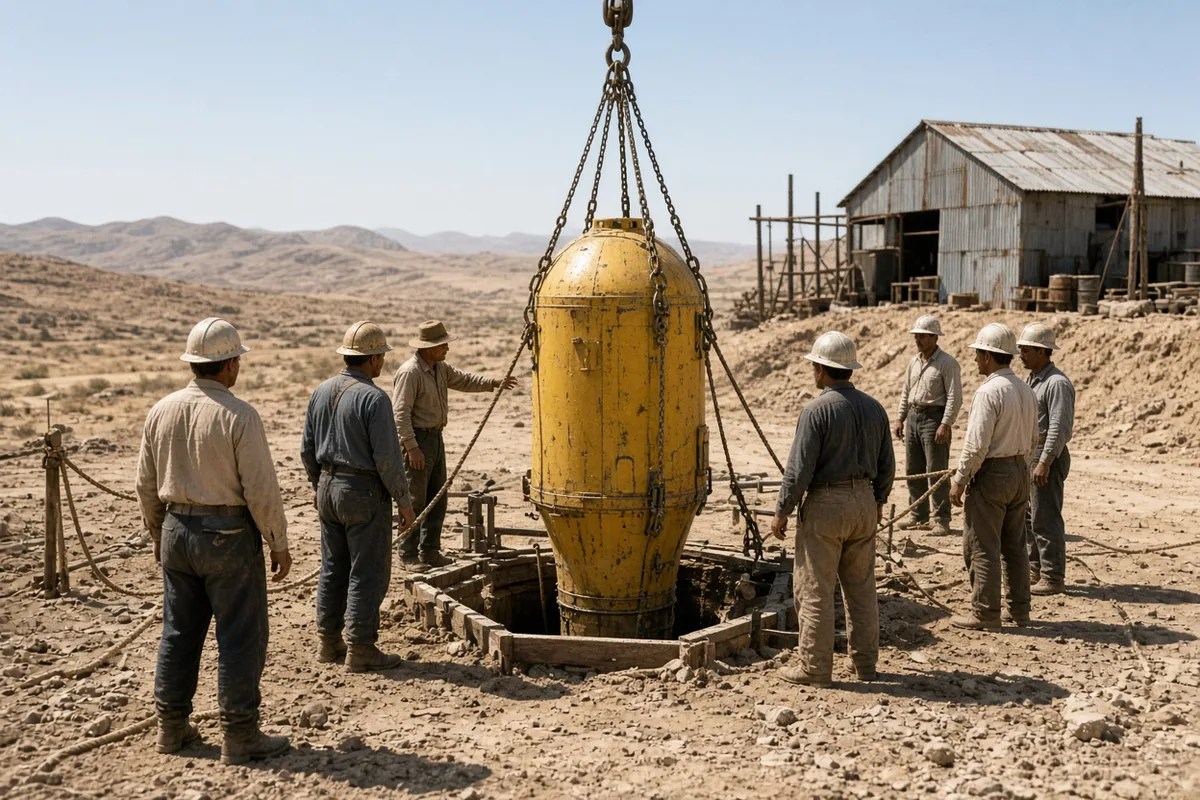 Engineers prepared the specialized capsule to extract each miner one by one.