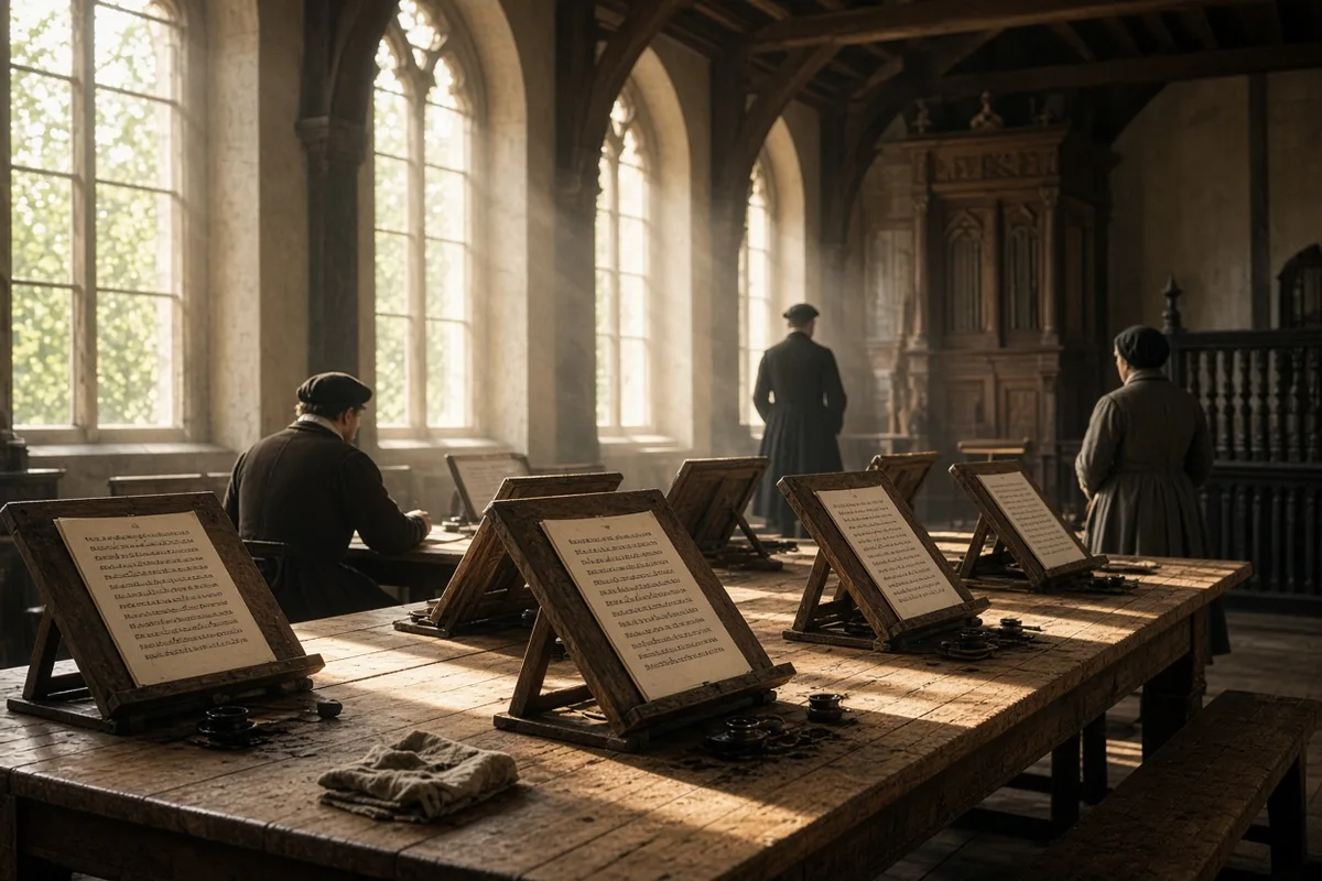 Bach prepared the vocal and instrumental parts for the first weekly cantata performance.