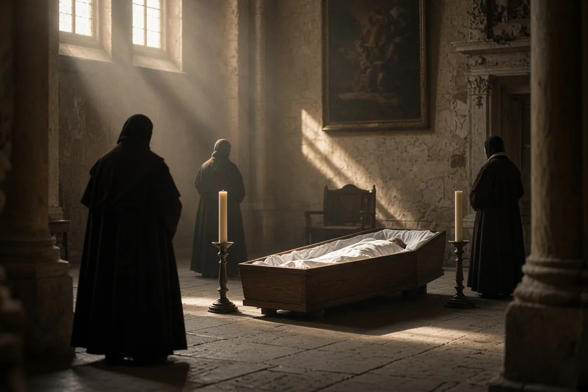 The incorrupt body was first placed for public veneration in the convent chapel.
