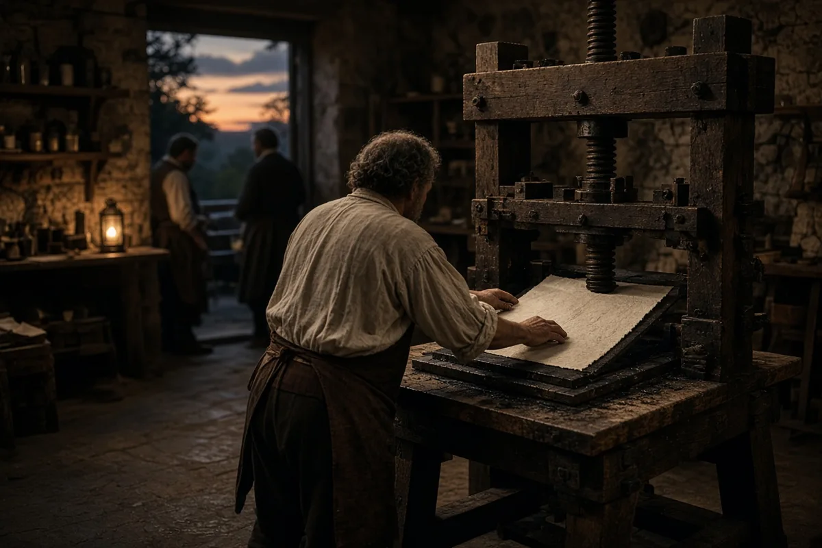 The Gutenberg Bible was printed on high-quality paper imported from Italy, chosen for its durability and smooth surface.