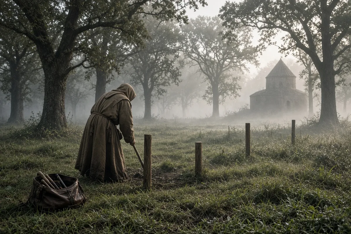 St. Brigid selected a site under an ancient oak in Kildare for the monastery founded around 520.