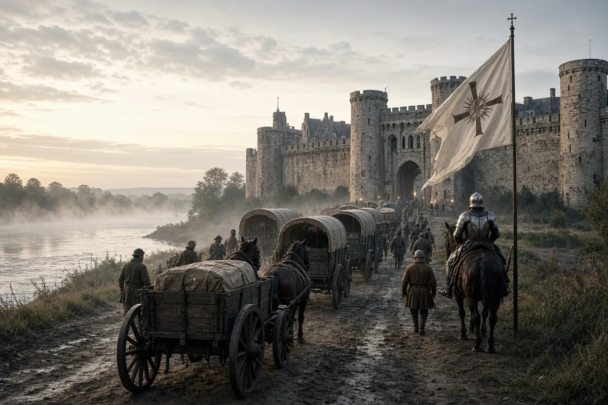 Joan of Arc entered Orléans on 29 April 1429 with a convoy of supplies that broke the English blockade.