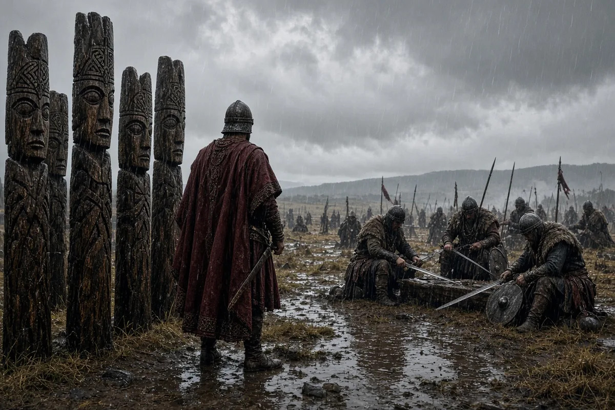 Clovis initially resisted his wife's faith and continued to invoke traditional Frankish deities before combat.