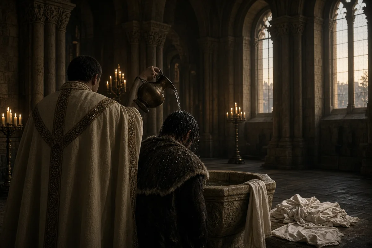 Clovis was baptized in 496, marking the official conversion of the Frankish king.