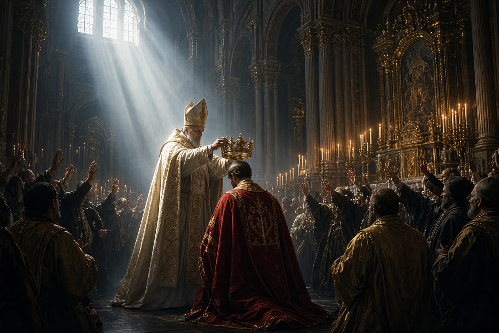 Charlemagne Crowned Emperor on Christmas