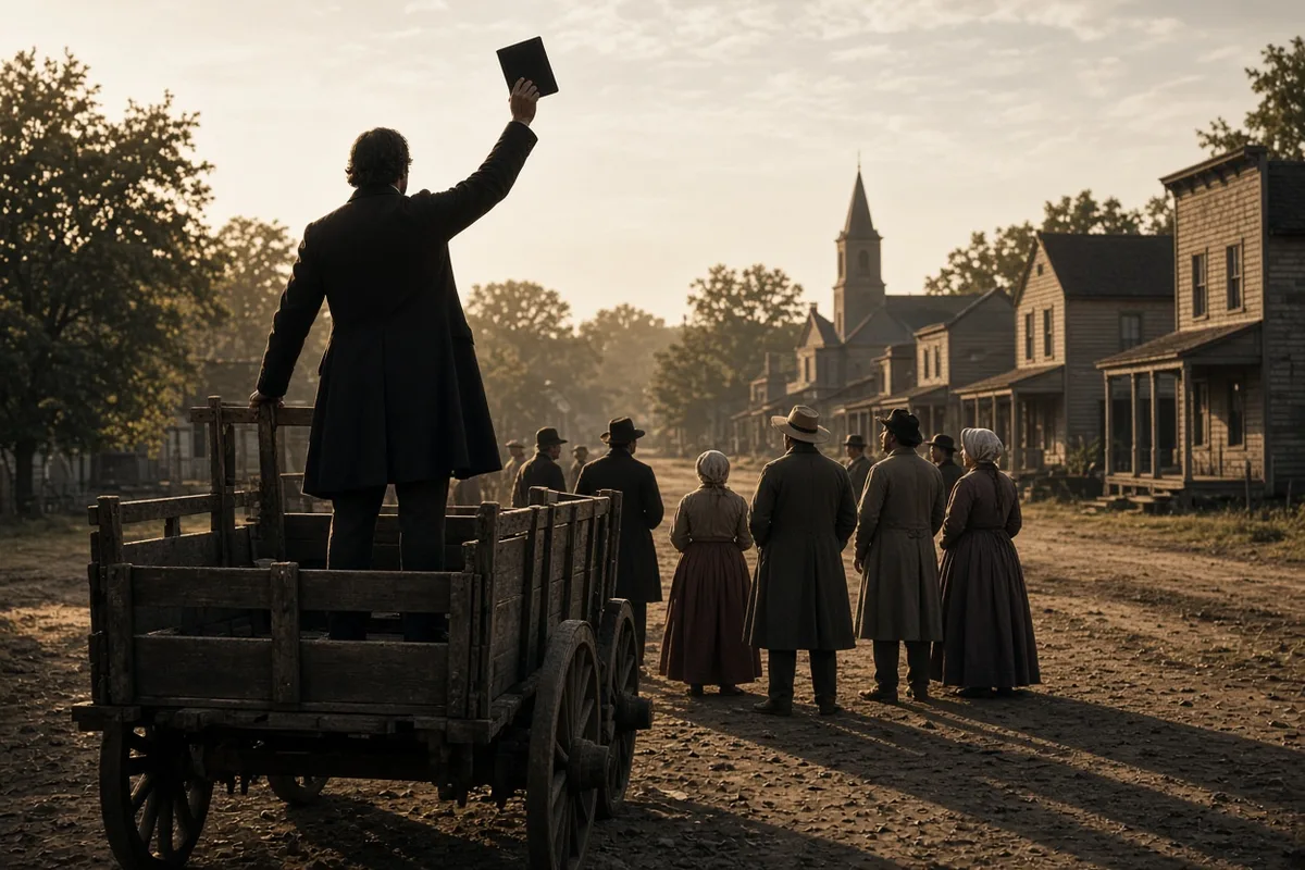 Wesley spoke extemporaneously from Scripture, adapting his delivery to the open-air setting.
