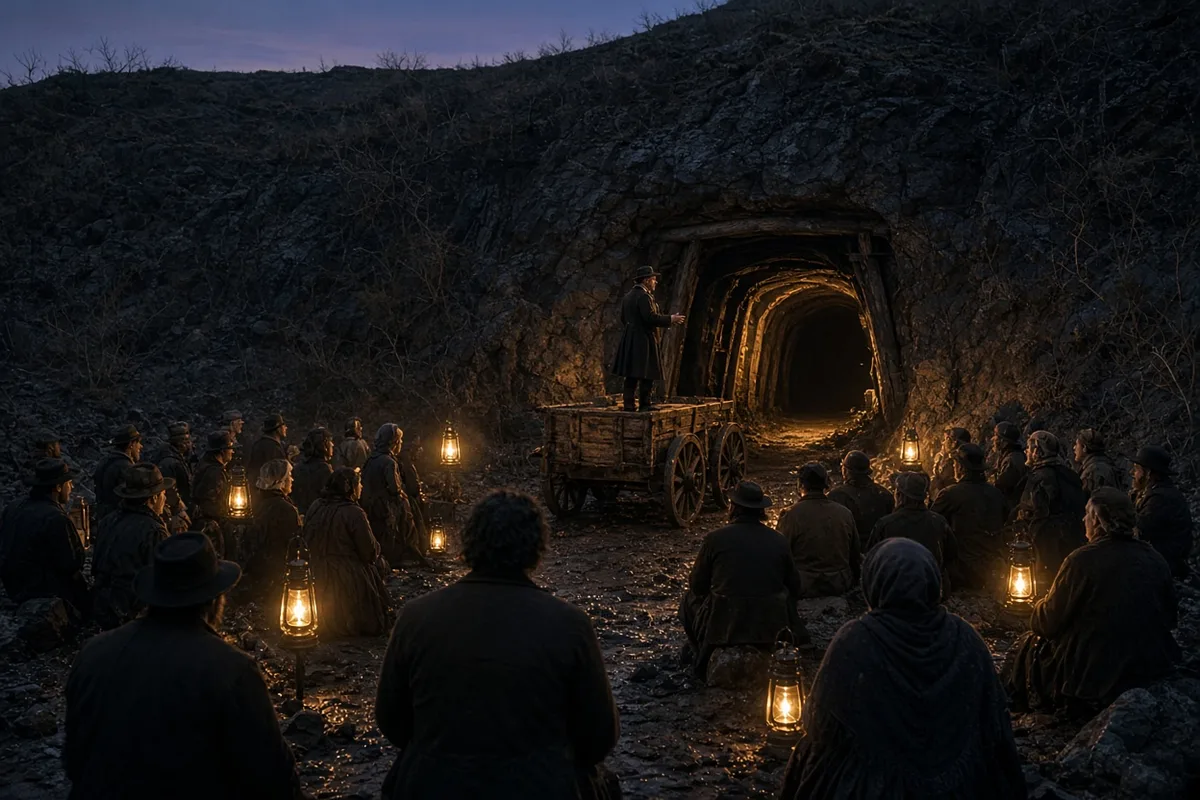 Field preaching often extended into the evening so that night-shift workers could also attend.