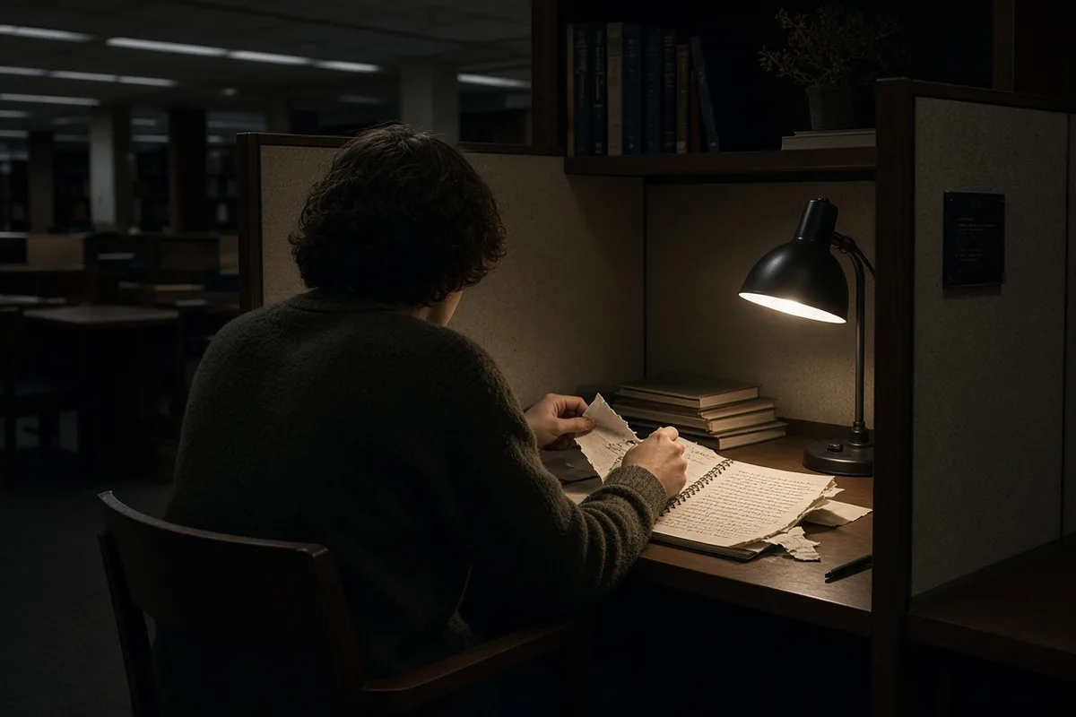 The author describes discarding personal and professional documents tied to her former identity.