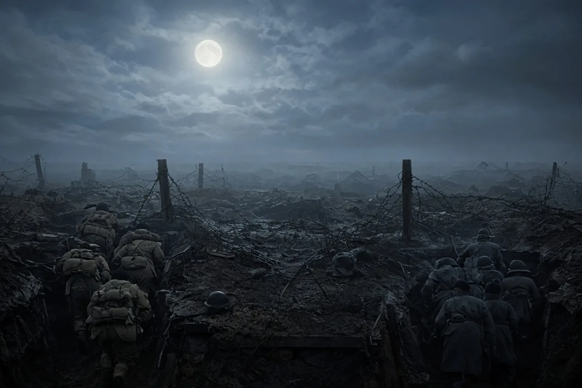 On Christmas morning 1914, troops emerged from their trenches into no-man's-land along the Western Front.