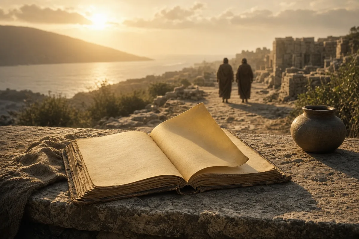 Augustine picked up the codex containing the letters of Paul that had been left on the bench.