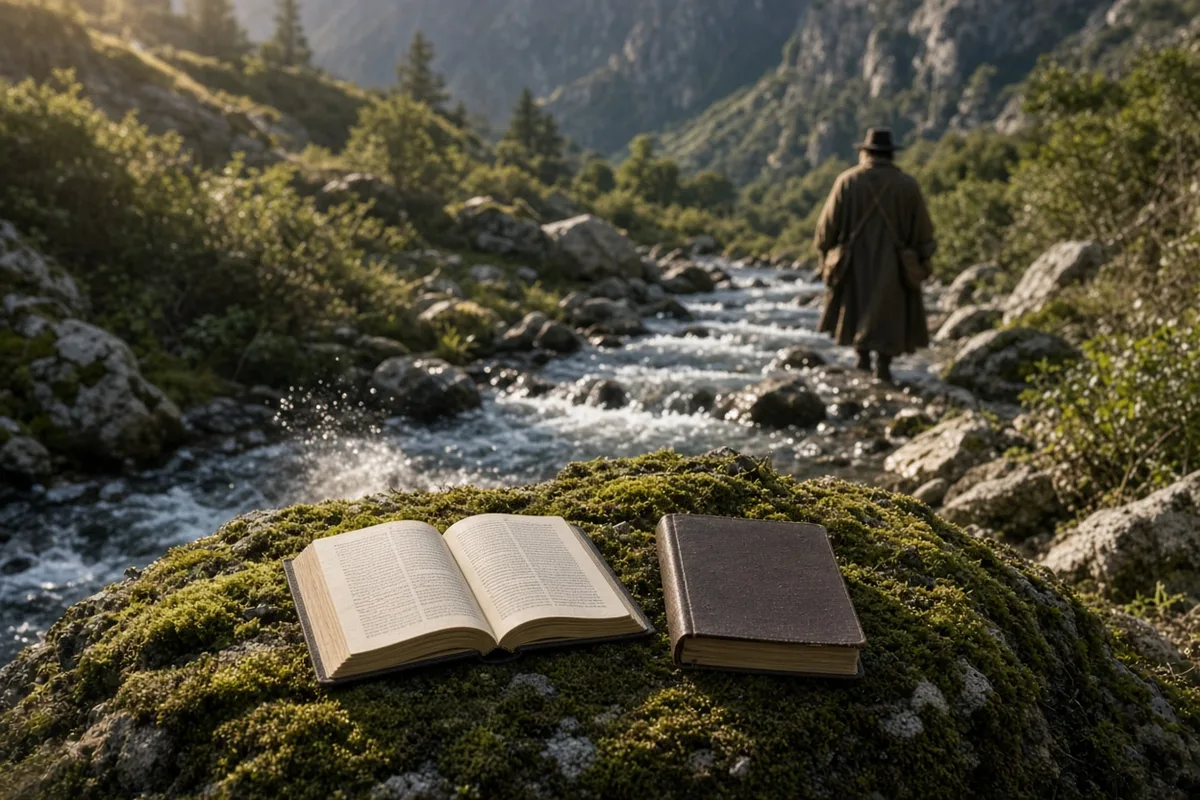 Collins continued his study of the Gospels alongside Lewis's arguments during solitary time in the Appalachian woods.