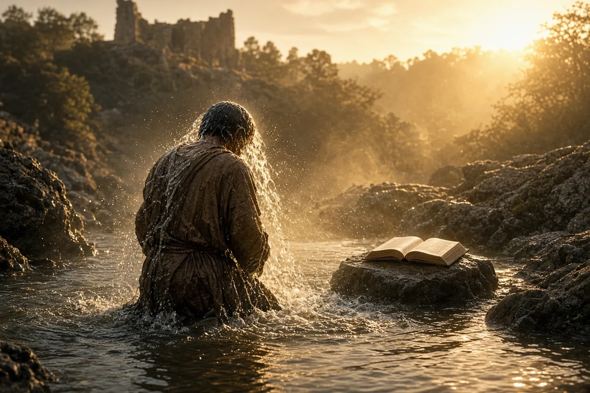 The public act of kneeling in the waterfall marked Collins's definitive conversion moment described in The Language of God.