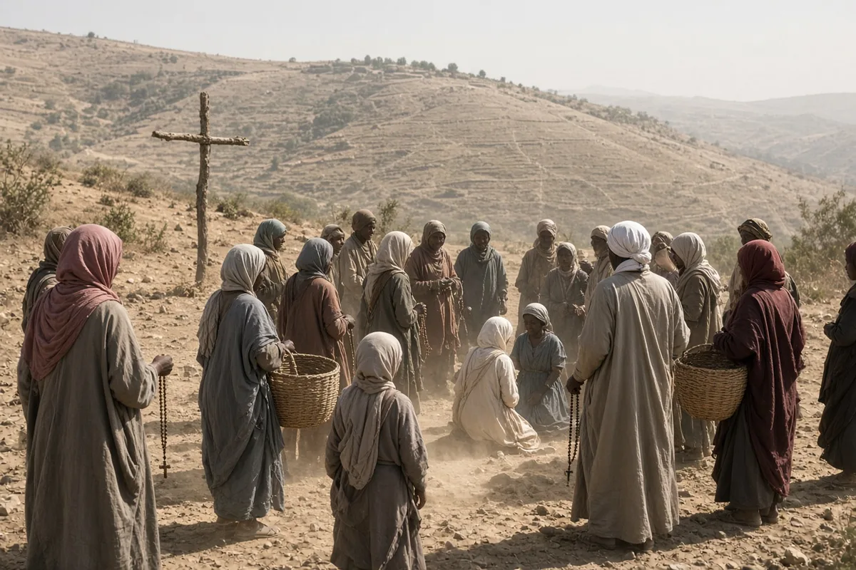 Local residents soon joined the girls at the apparition site, drawn by reports of heavenly messages.