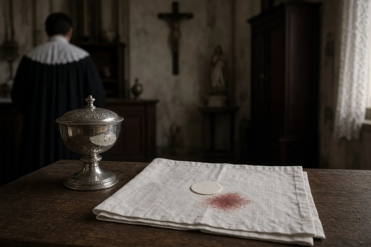 A discarded Eucharistic host in Buenos Aires began to bleed in 1996.