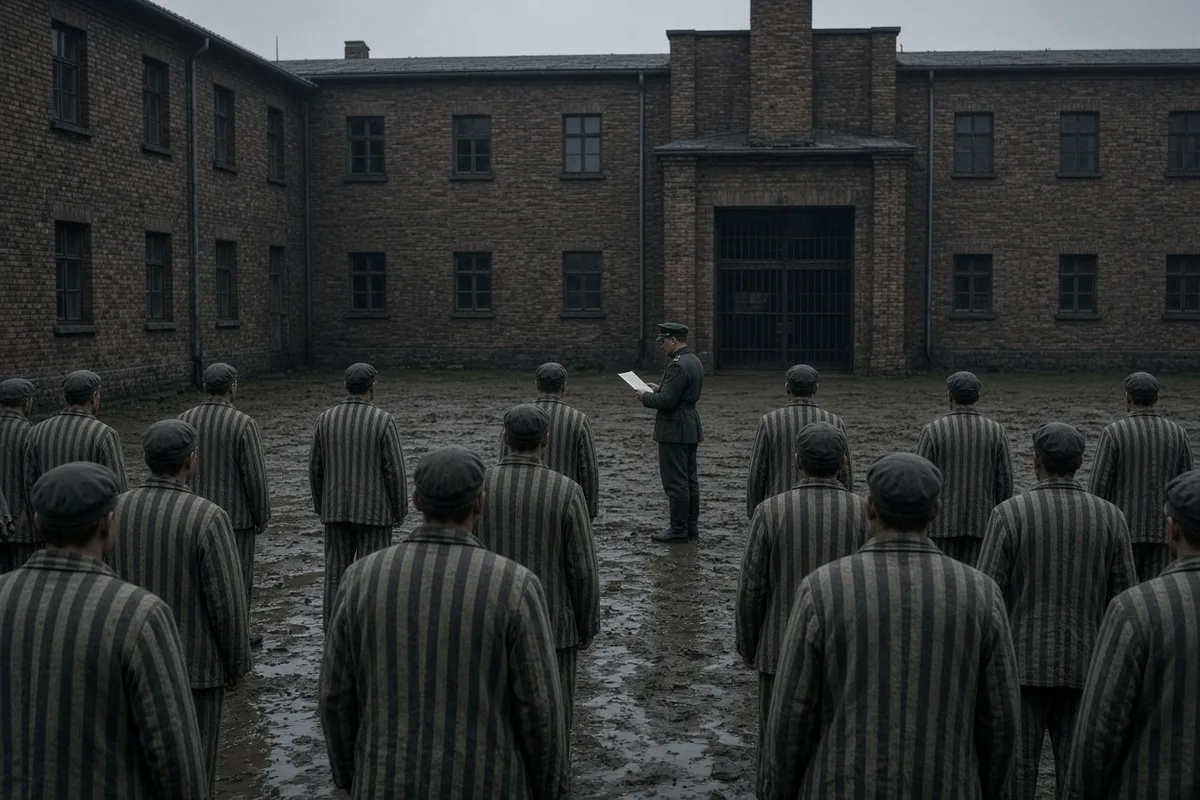 In 1941, ten men were selected for death by starvation after an escape from Auschwitz.