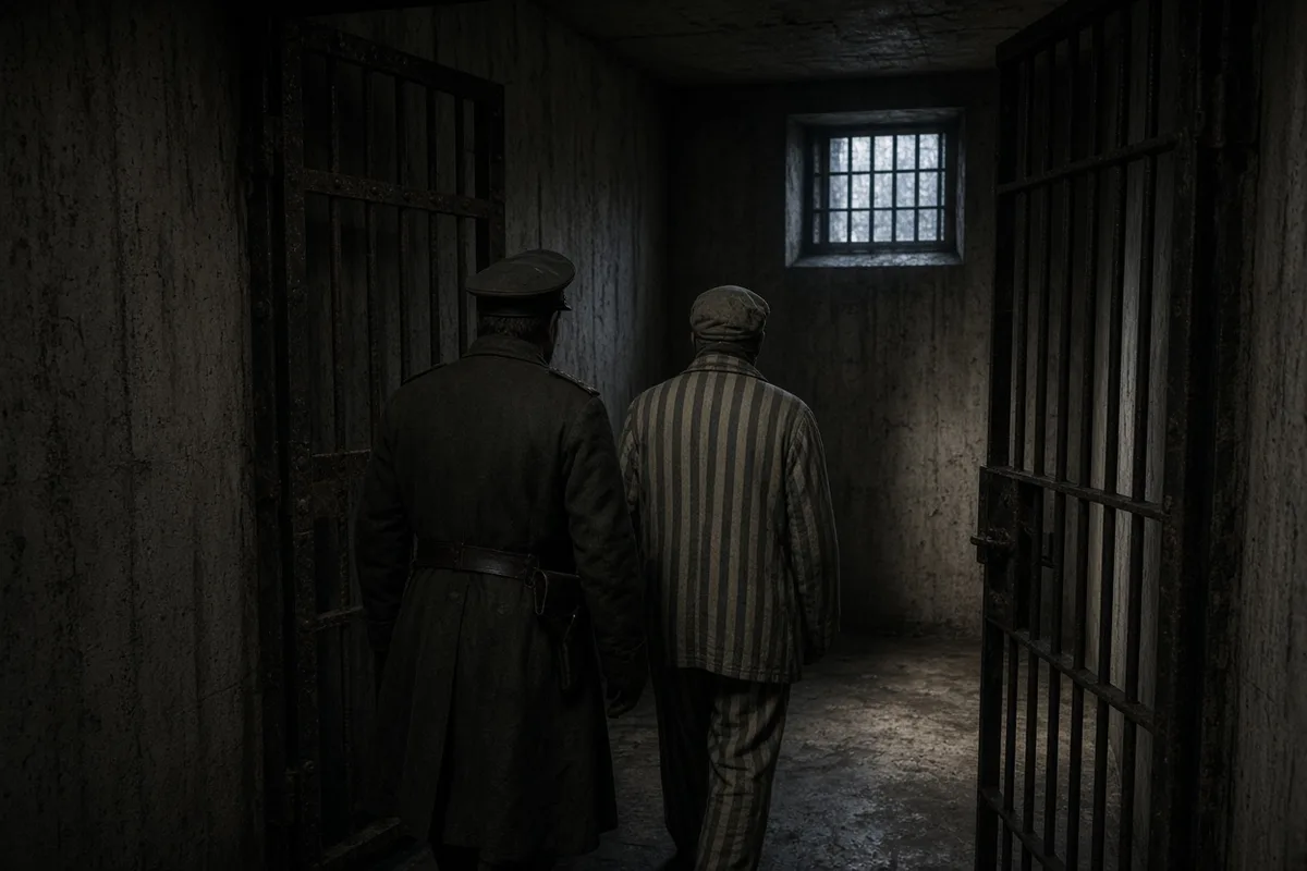 Kolbe entered the starvation bunker with the other nine condemned prisoners.