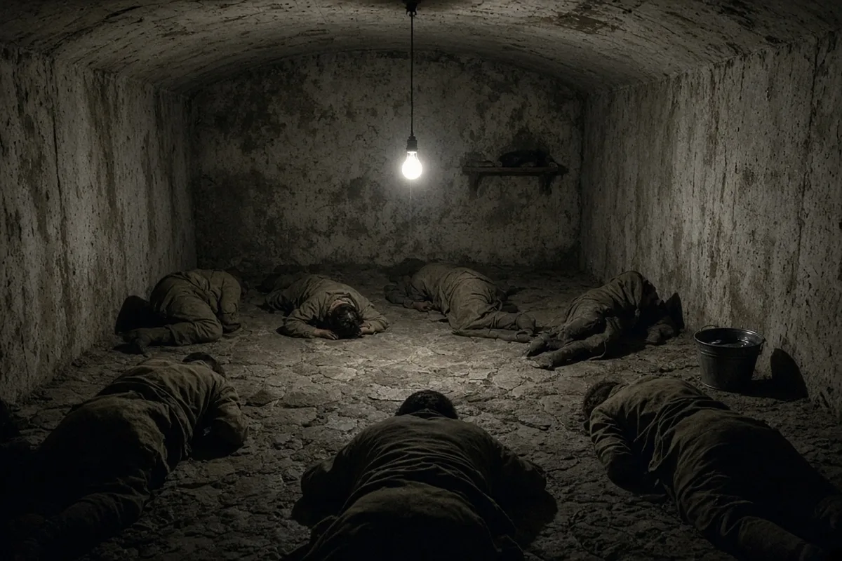 The prisoners endured nearly two weeks without food or water in the starvation bunker.